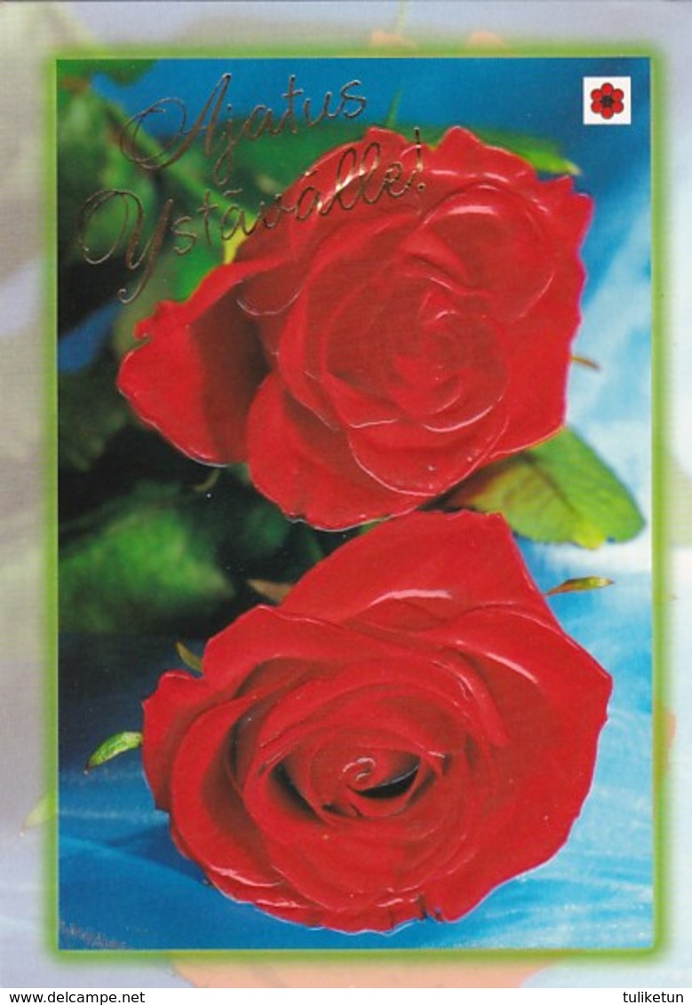 Postal Stationery - Roses - Flowers - Finnish Cancer Patients - Suomi Finland - Postage Paid - Entiers Postaux