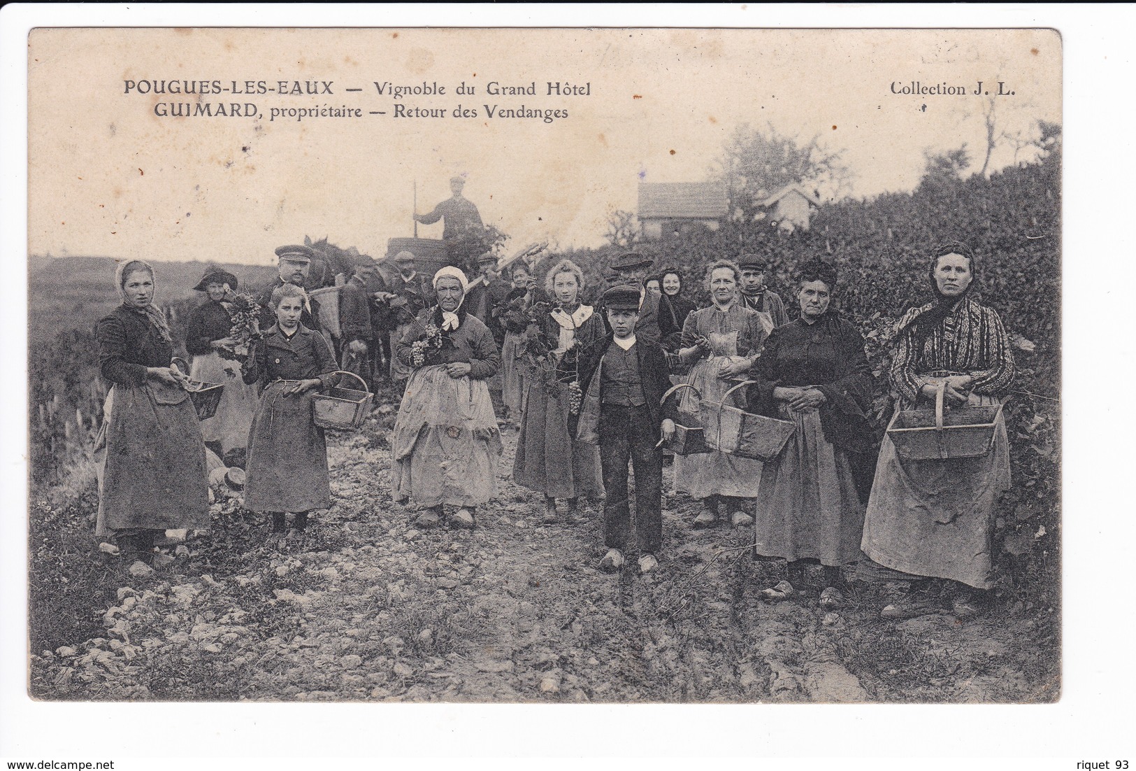 POUGUES-les-EAUX - Vignoble De Grand Hôtel GUIMARD Propriètaire -Retour De Vendanges (beau Plan) - Pougues Les Eaux