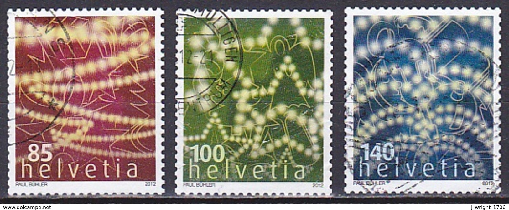 Switzerland/2012 - Christmas/Weihnachten/Noël - Set - USED - Used Stamps