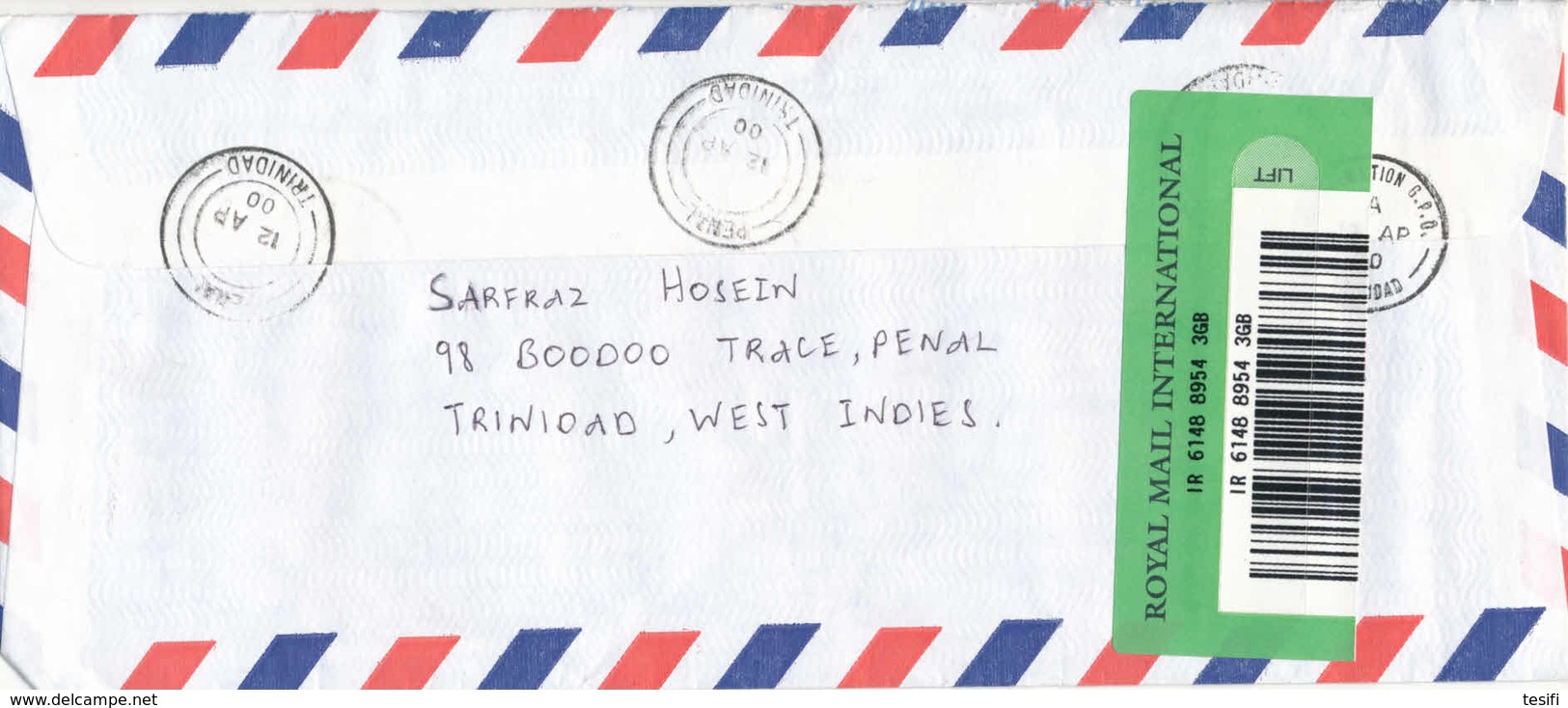 Trinidad & Tobago 2000  A Long R-cover To Finland, Bottle Shape Stamps, Birds - Trinidad & Tobago (1962-...)