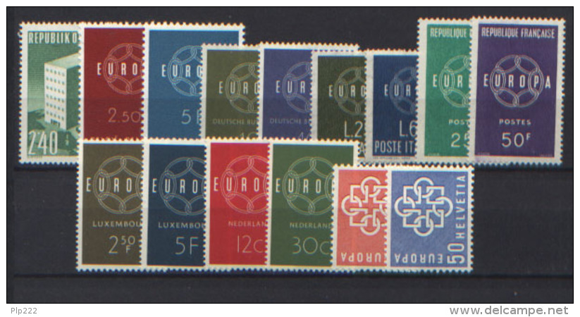 Europa CEPT 1959 Annata Completa / Complete Year **/MNH VF - Années Complètes