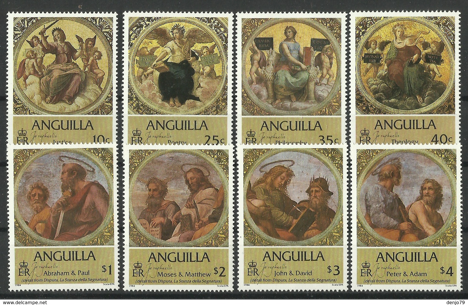 ANGUILLA 1984  EASTER SET MNH - Anguilla (1968-...)