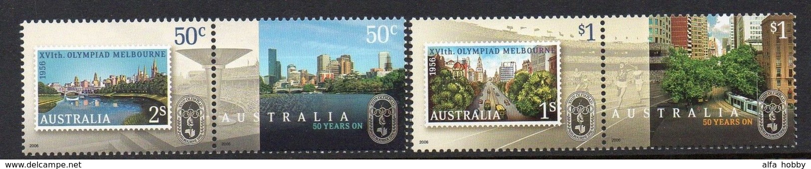 Australia, 2006, 50 Years Olympic 1956, 4 Stamps - Summer 1956: Melbourne