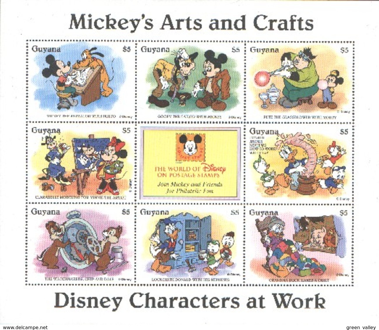 Guyana Disney Mickey Horlogerie Clockwork MNH ** SC (A52-107a) - Disney