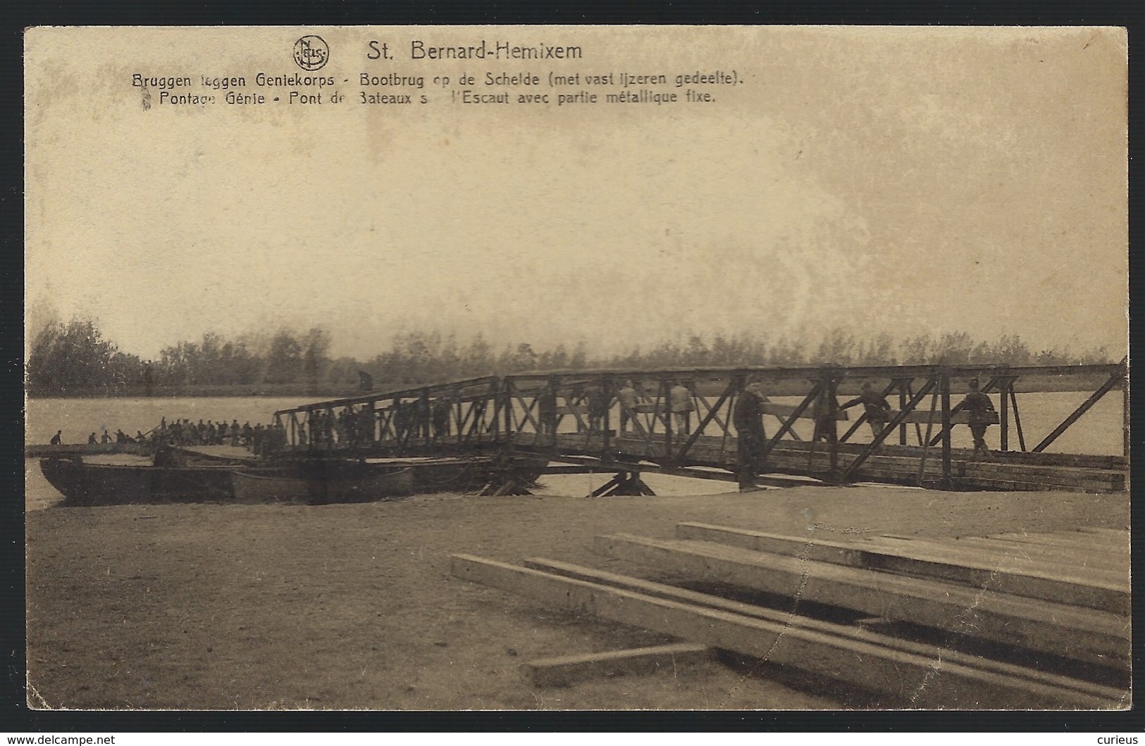 HEMIKSEM * ST. BERNARD-HEMIXEM * BRUGGEN GENIEKORPS * BOOTBRUG OP DE SCHELDE * 1925 - Hemiksem