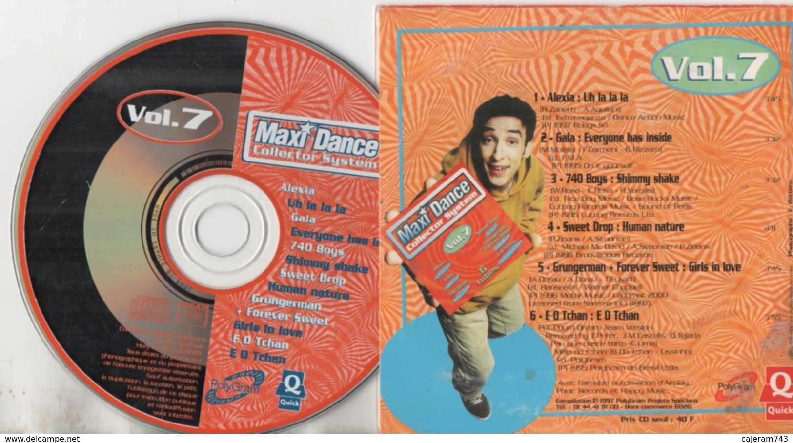 CD Single. Maxi Dance - Collector System. Vol.7 - Alexia - Gala - 740 Boys - Sweet Drop - Grungerman. Offert Par QUICK - Rap & Hip Hop