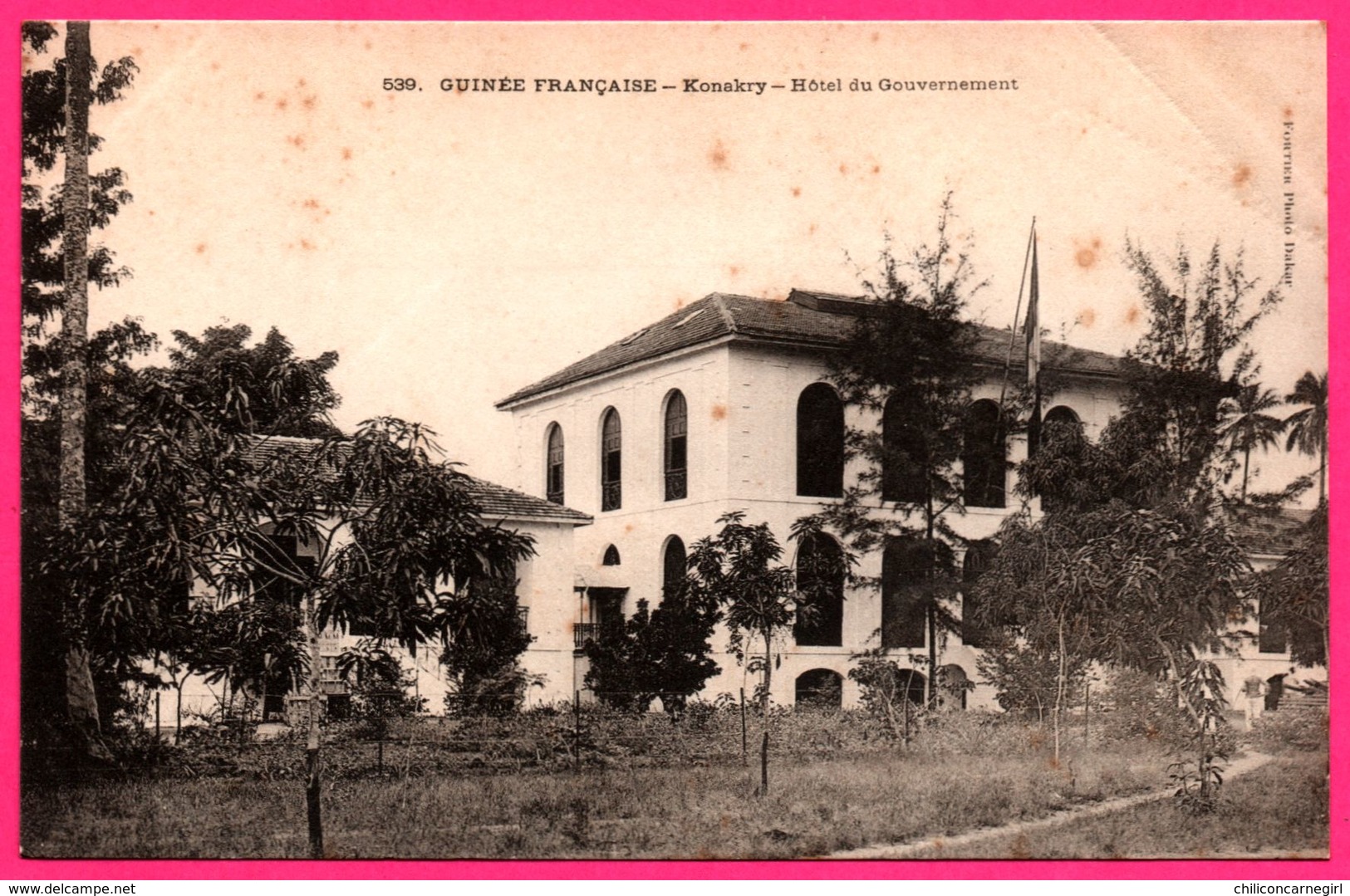 Guinée Française - Konakry - Hôtel Du Gouvernement - Photo FORTIER - Guinée Française