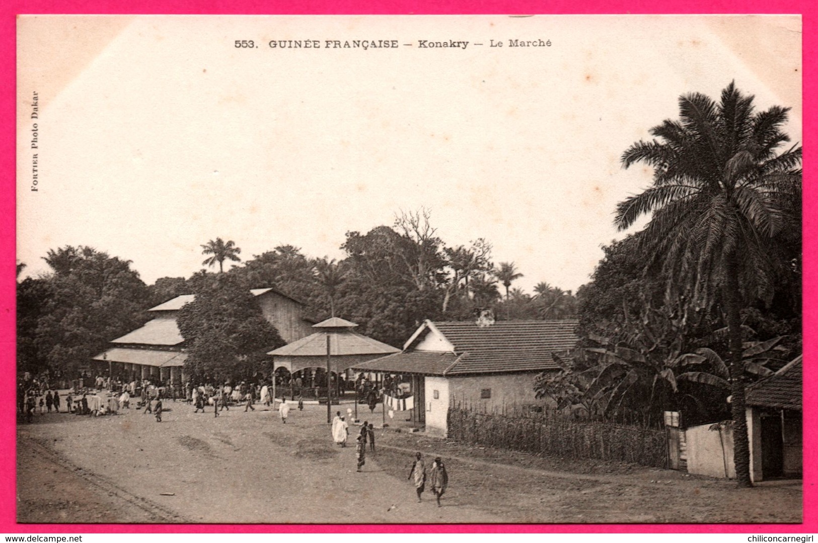 Guinée Française - Konakry - Le Marché - Animée - Photo FORTIER - Guinée Française