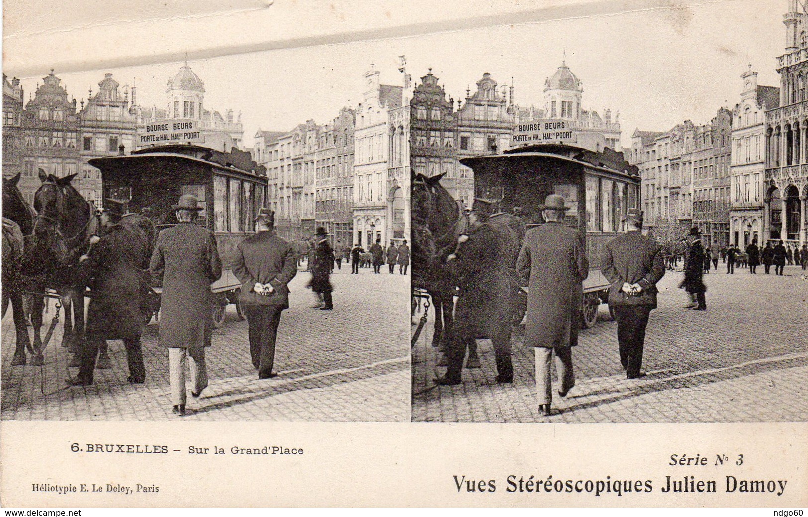 Carte Stéréoscopique De Bruxelles - Sur La Grand'Place - Stereoscope Cards