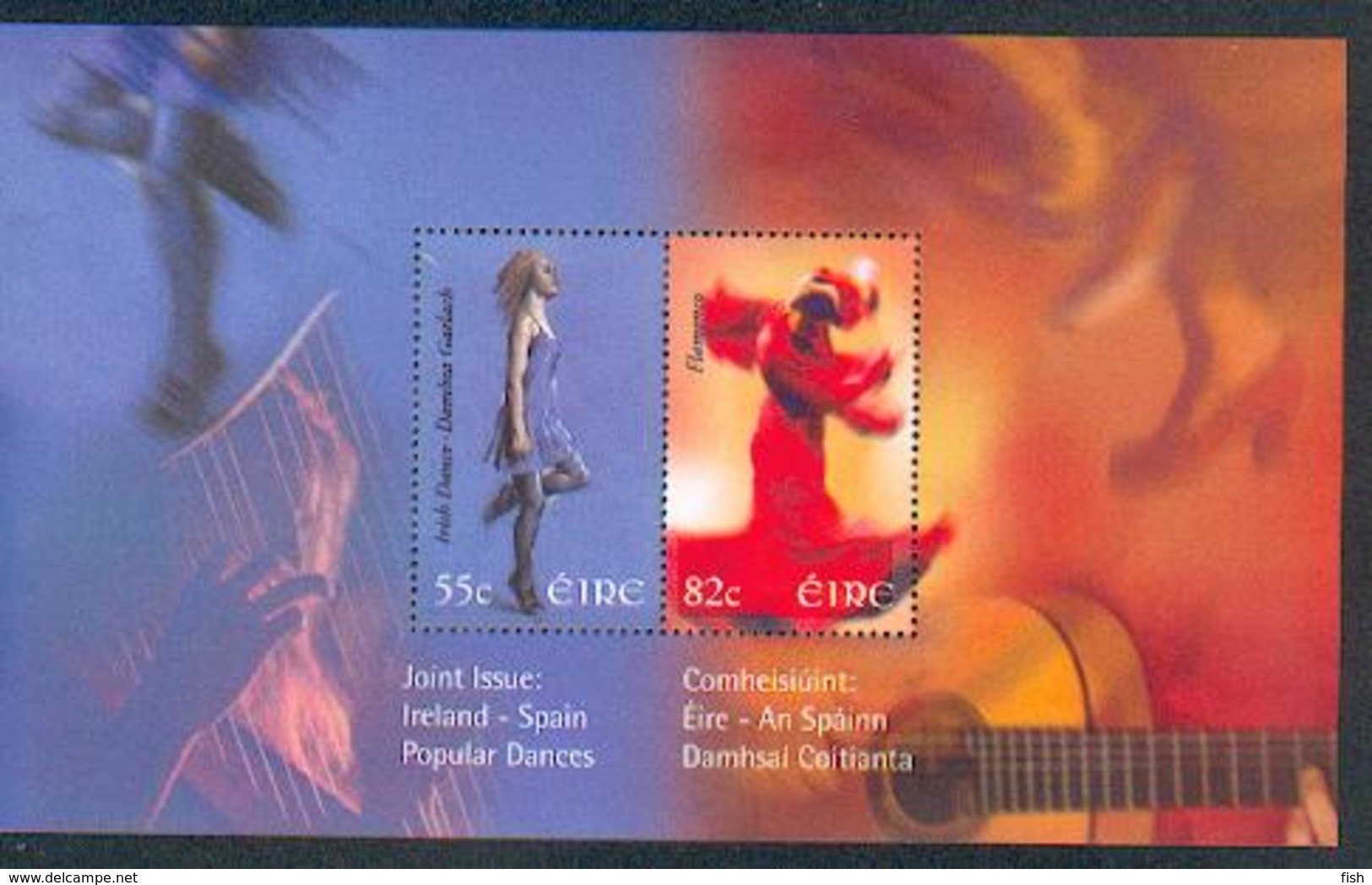 Ireland ** & Irish Dance, Flamenco, Joint Edition Spain And Ireland, Popular Dances (29) - Emissions Communes