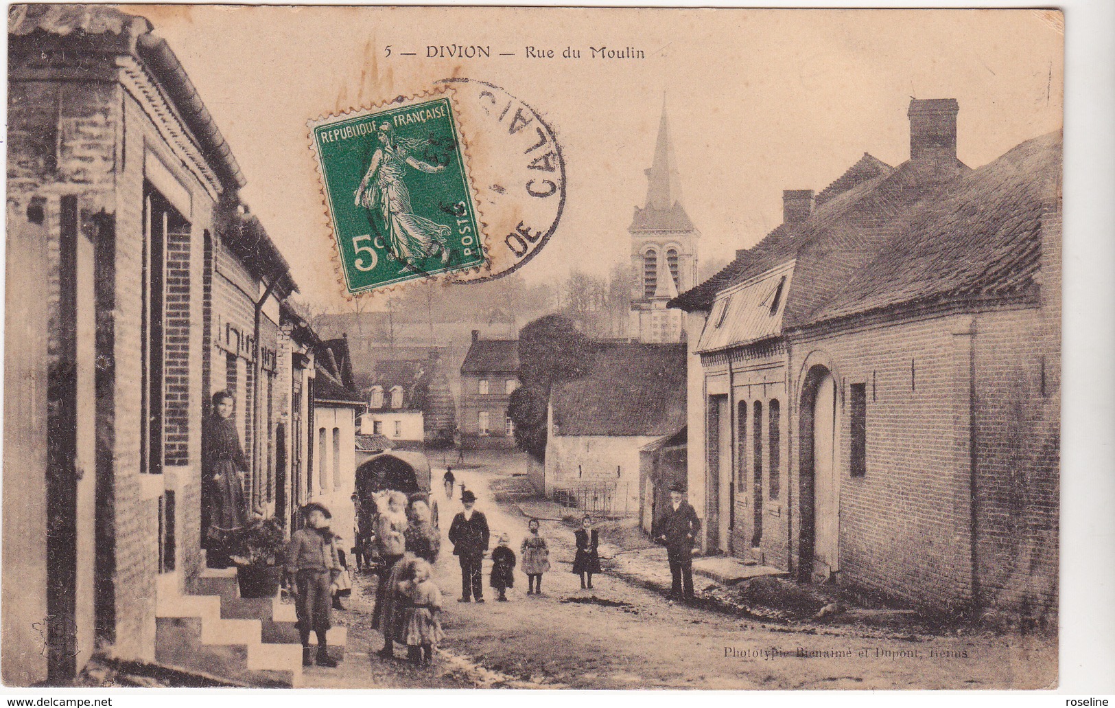 62  DIVION  - Rue Du Moulin - CPA  N/B 9x14  BE - Divion