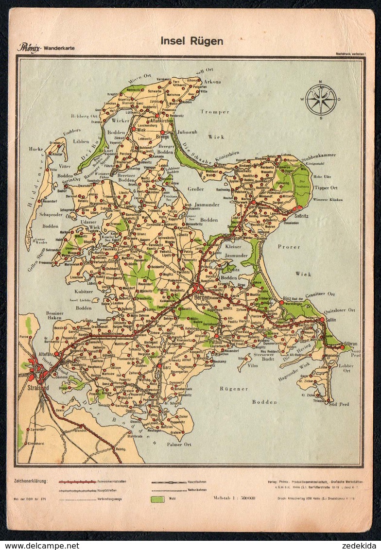 C1762 - Insel Rügen - Phönix Verlag Wanderkarte - Maps