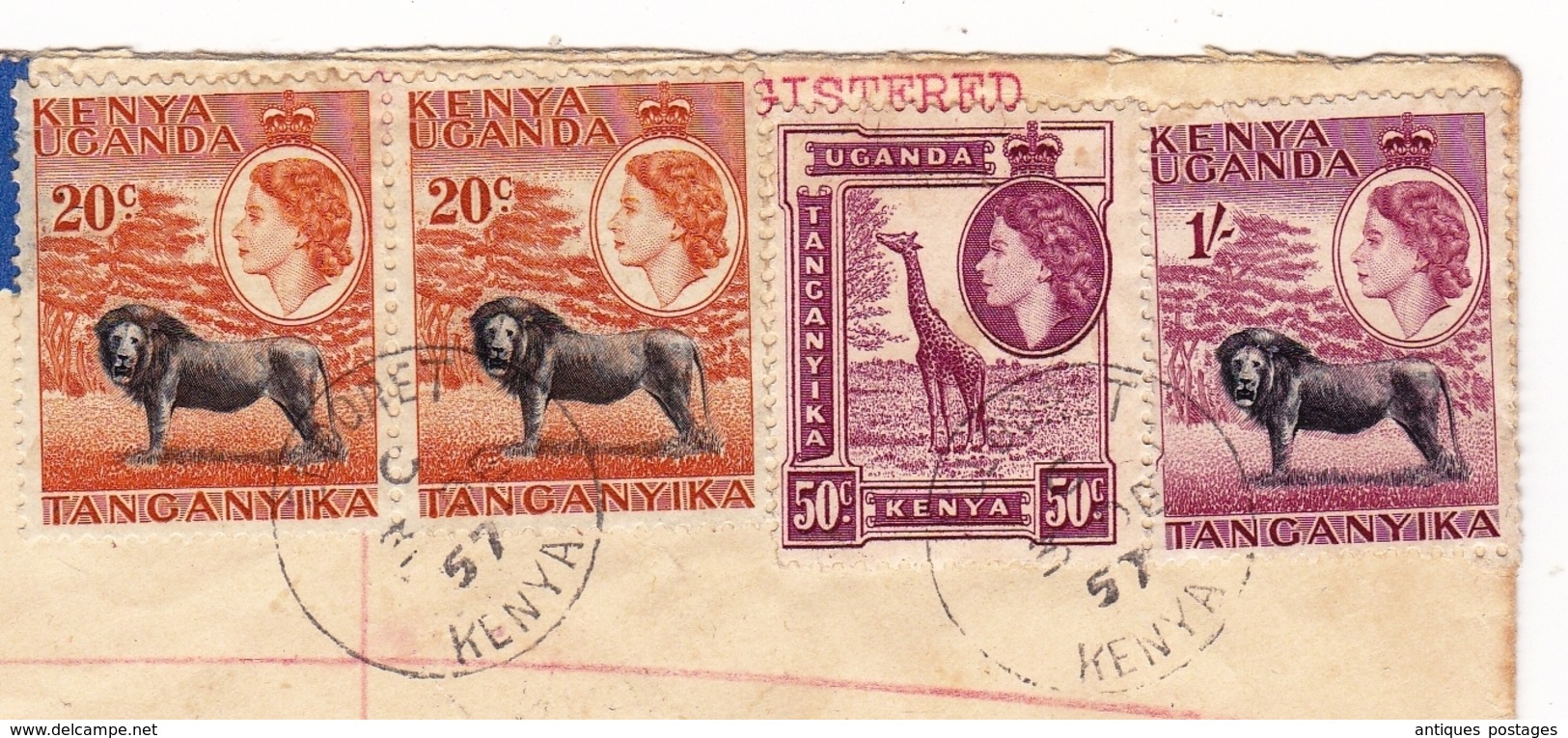 Registered Letter 1957 Eldoret Kenya Nairobi Luzern Switzerland Suisse Barclays Bank Banque - Kenya & Uganda