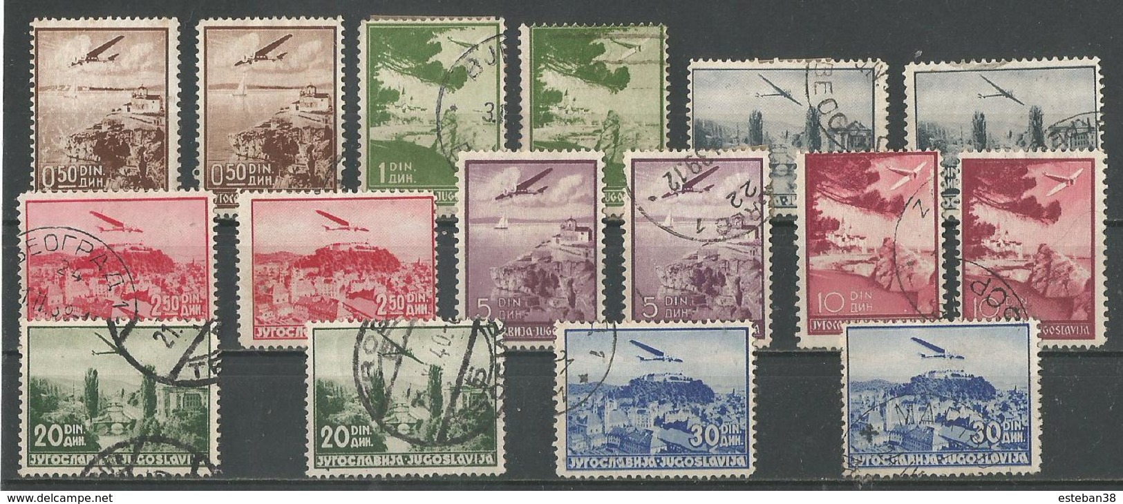 1937 Timbre Pour La Poste Aerienne Yt 7-14 - Poste Aérienne