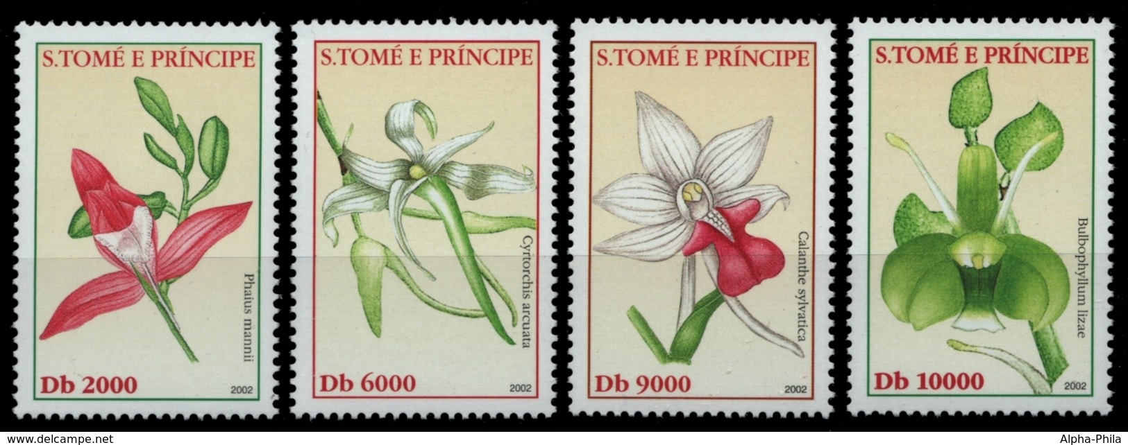 São Tomé & Príncipe 2002 - Mi-Nr. 1929-1932 ** - MNH - Orchideen / Orchids - Sao Tome Et Principe