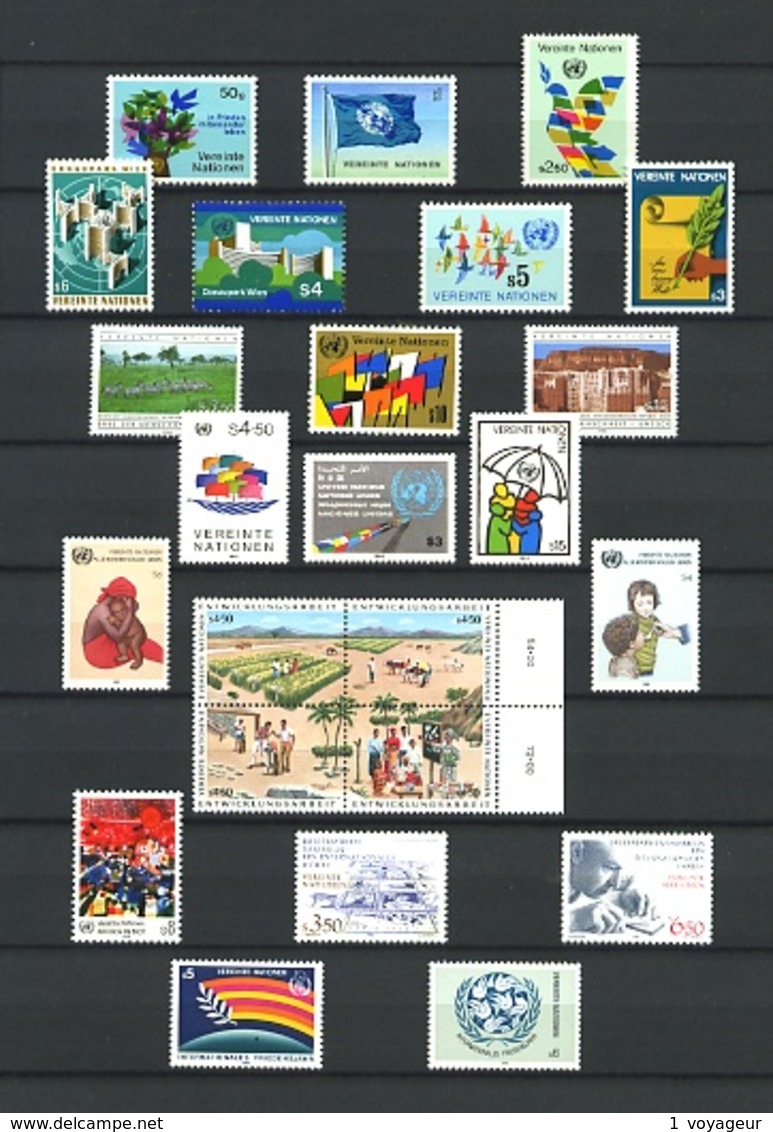 VIENNE (Nations-Unies)  - Collection 1979 / 1999 - Neufs N** - Très Fournie - Très Beaux - Cote : 400 Eur+ - Otros & Sin Clasificación