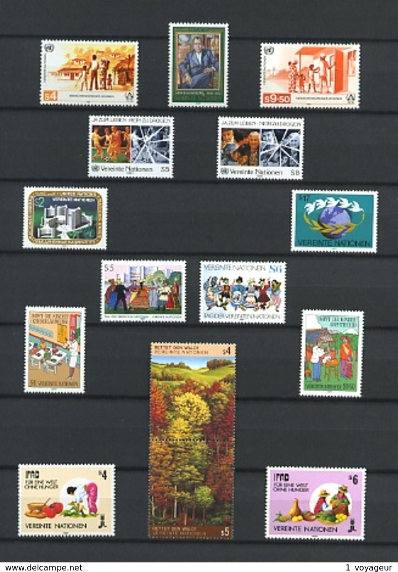 VIENNE (Nations-Unies)  - Collection 1979 / 1999 - Neufs N** - Très Fournie - Très Beaux - Cote : 400 Eur+ - Otros & Sin Clasificación