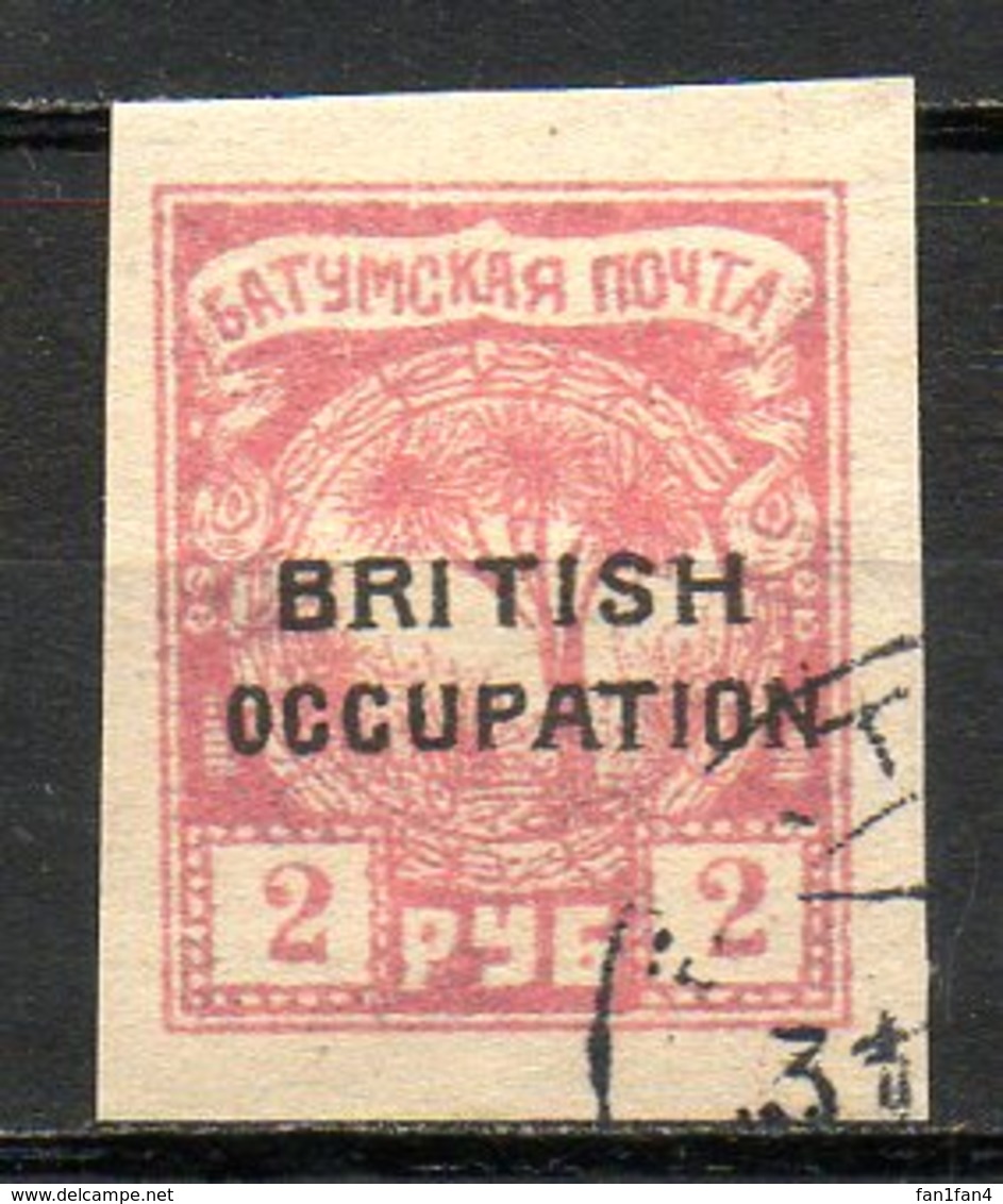 GEORGIE - BATOUM - (Occupation Britannique) - 1919 - N° 11 - 2 R. Rose - (Surchargé : BRITISH OCCUPATION) - Géorgie