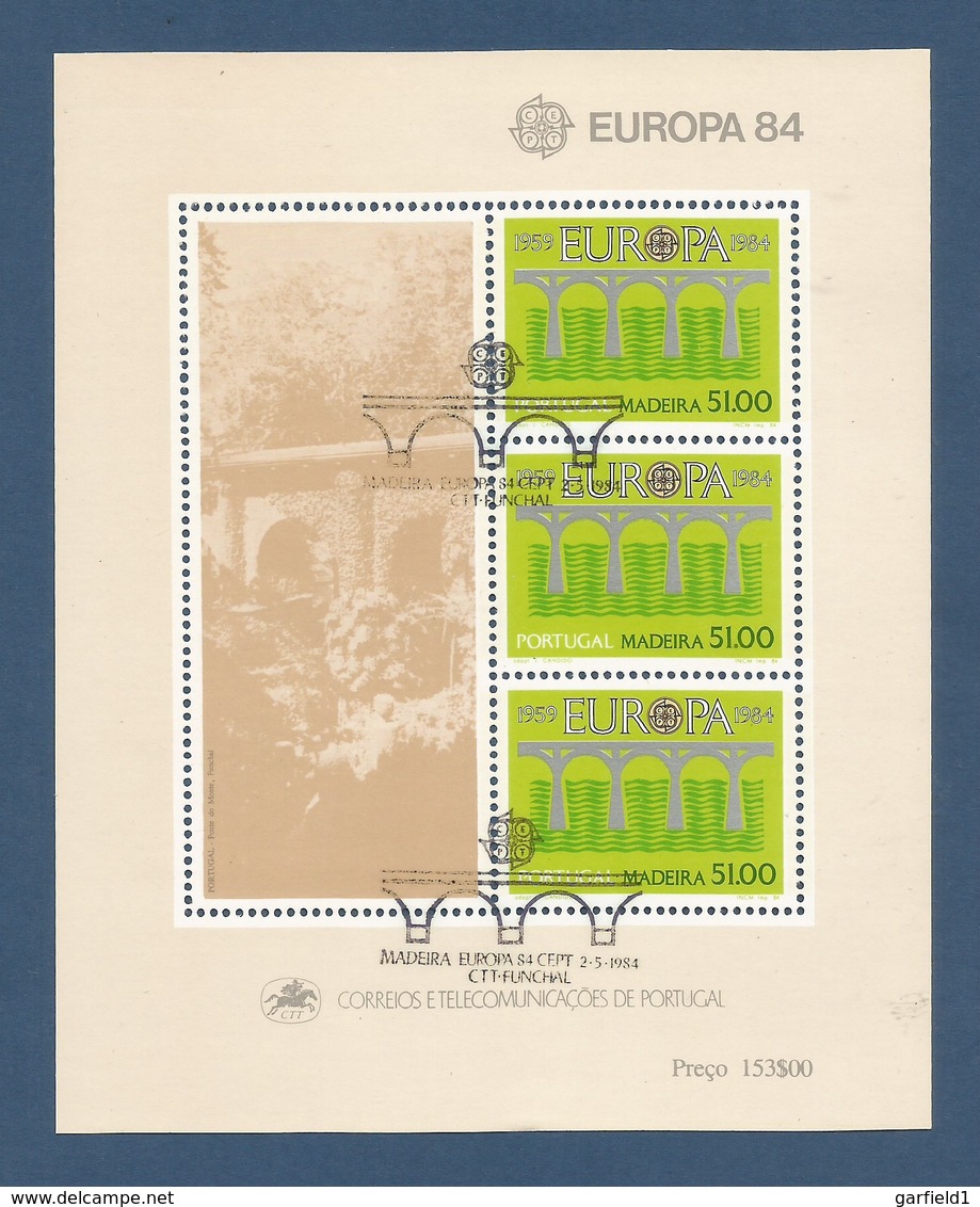 Portugal / Madeira   1984  Mi.Nr.  Block 5 ( 90 ) , Europa Cept Brücken - Gestempelt / Used / (o) - Oblitérés