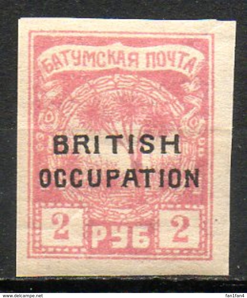 GEORGIE - BATOUM - (Occupation Britannique) - 1919 - N° 11 - 2 R. Rose - (Surchargé : BRITISH OCCUPATION) - Georgië