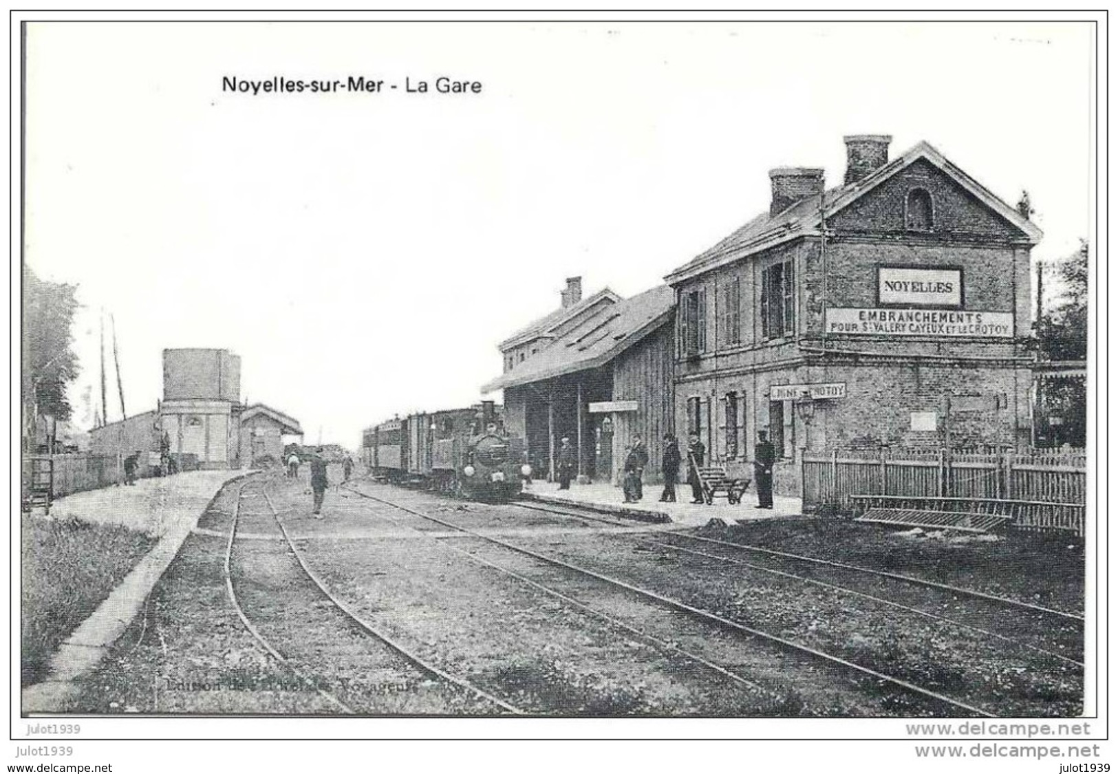 NOYELLES ..-- TRAIN . 80 . SOMME ..-- La GARE . Voir Verso . Repro !! - Le Crotoy