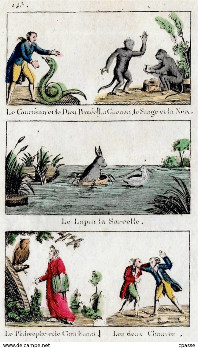 Petite Planche Hors-texte Fables De Jean-Pierre Claris De FLORIAN - 30 LOGRIAN 1755 Gard - 92 SCEAUX 1794 - SAUVE - Unclassified