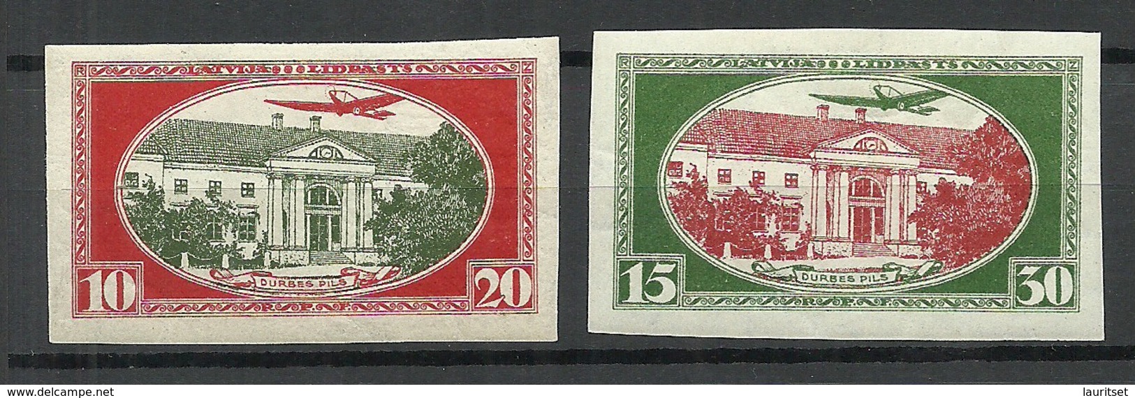 LETTLAND Latvia 1930 Michel 159  - 160 B * - Lettonie