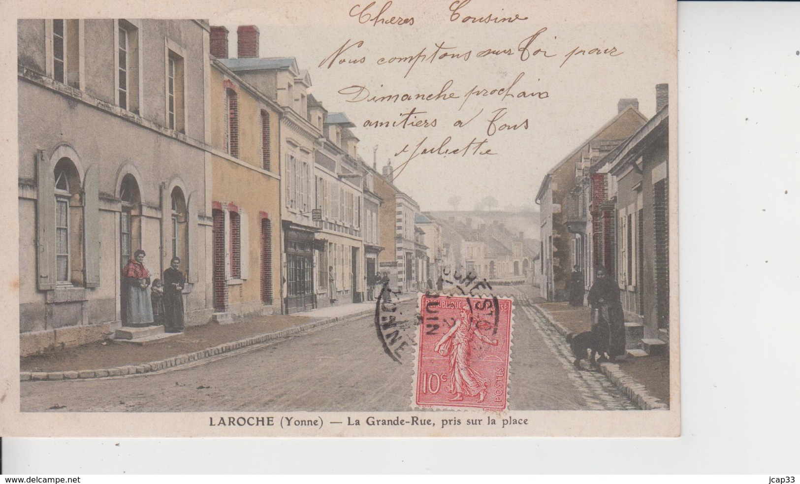 89 LAROCHE  -  La Grande-Rue, Pris Sur La Place  - - Laroche Saint Cydroine