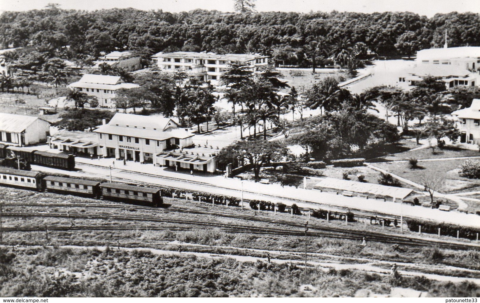 CONGO BRAZZAVILLE GARE DU CHEMIN DE FER CONGO OCEAN CARTE PHOTO DENTELEE - Brazzaville