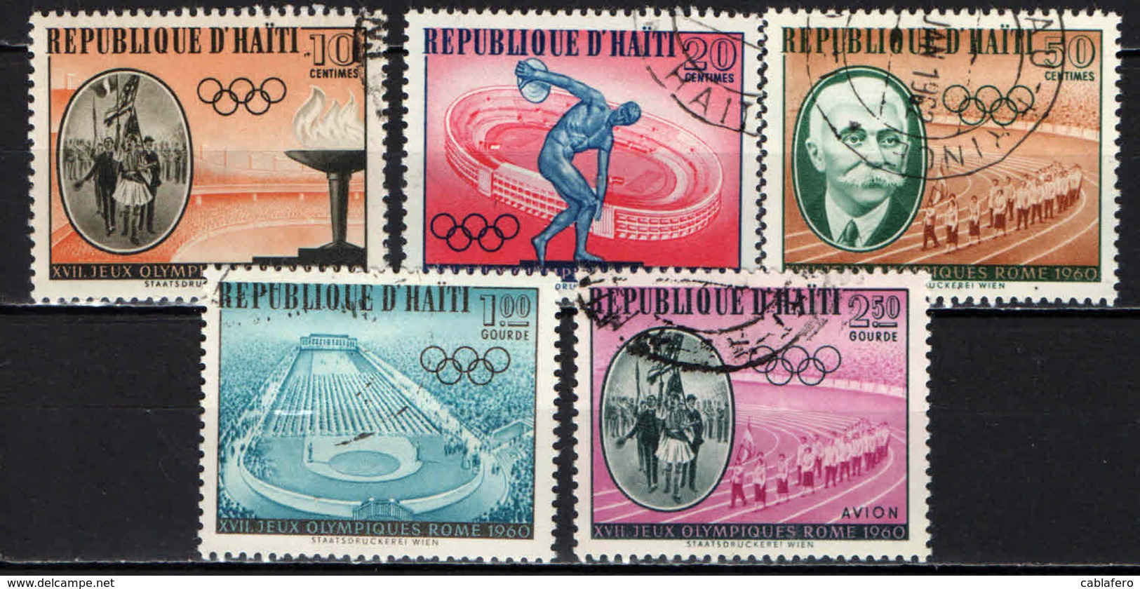 HAITI - 1960 - OLIMPIADI DI ROMA - USATI - Haïti