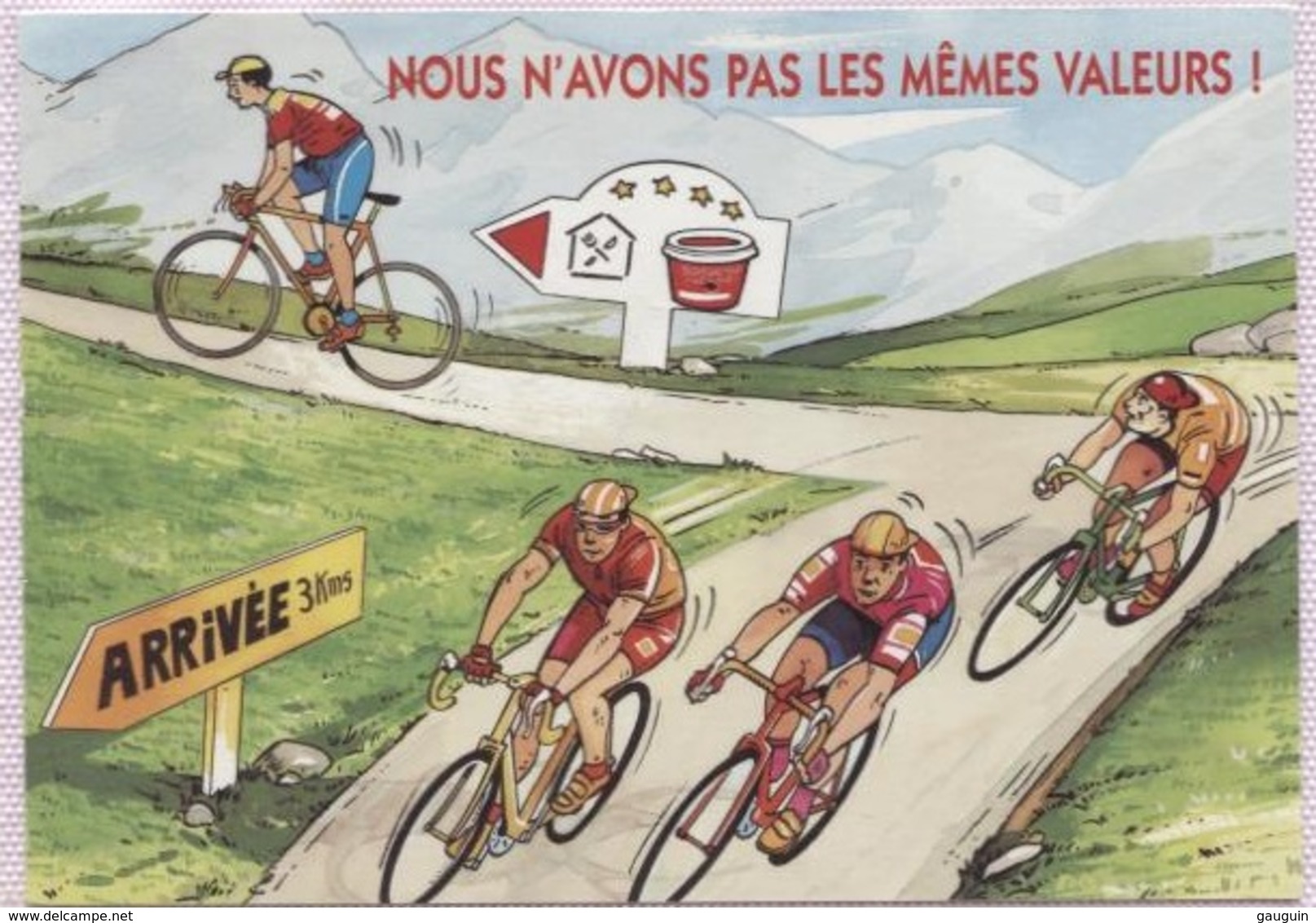 CPM - FANTAISIE HUMOUR - ILLUSTRATION - Thème Cyclisme Vélo - Edition Alternative - Ciclismo