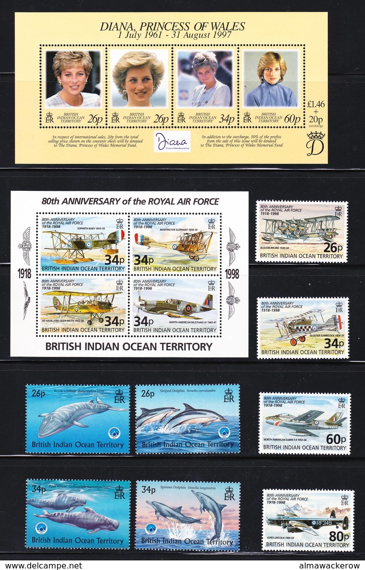 BIOT British Indian Ocean Territory Collection 1997-2008 Compl. MNH **, Rare Occasion!, See Detailed Scans+description! - Territoire Britannique De L'Océan Indien