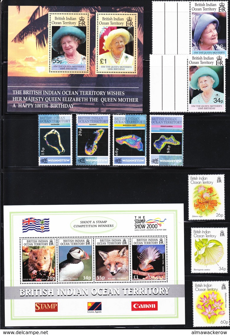 BIOT British Indian Ocean Territory collection 1997-2008 compl. MNH **, rare occasion!, see detailed scans+description!
