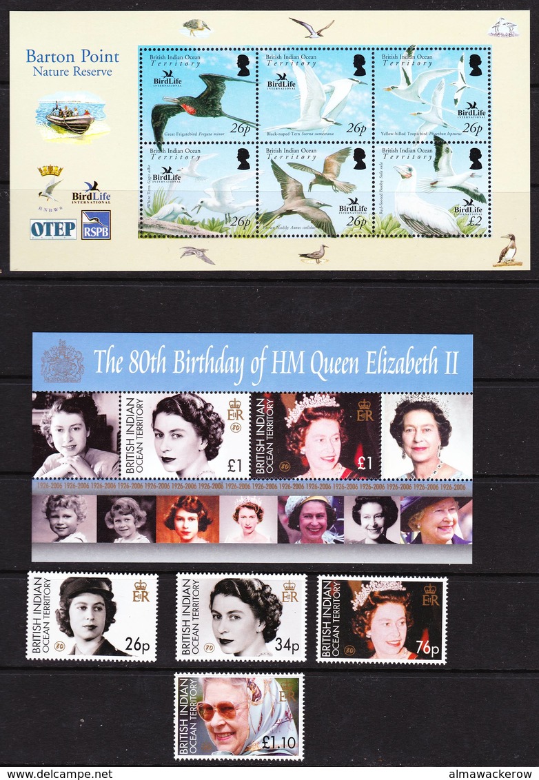 BIOT British Indian Ocean Territory collection 1997-2008 compl. MNH **, rare occasion!, see detailed scans+description!