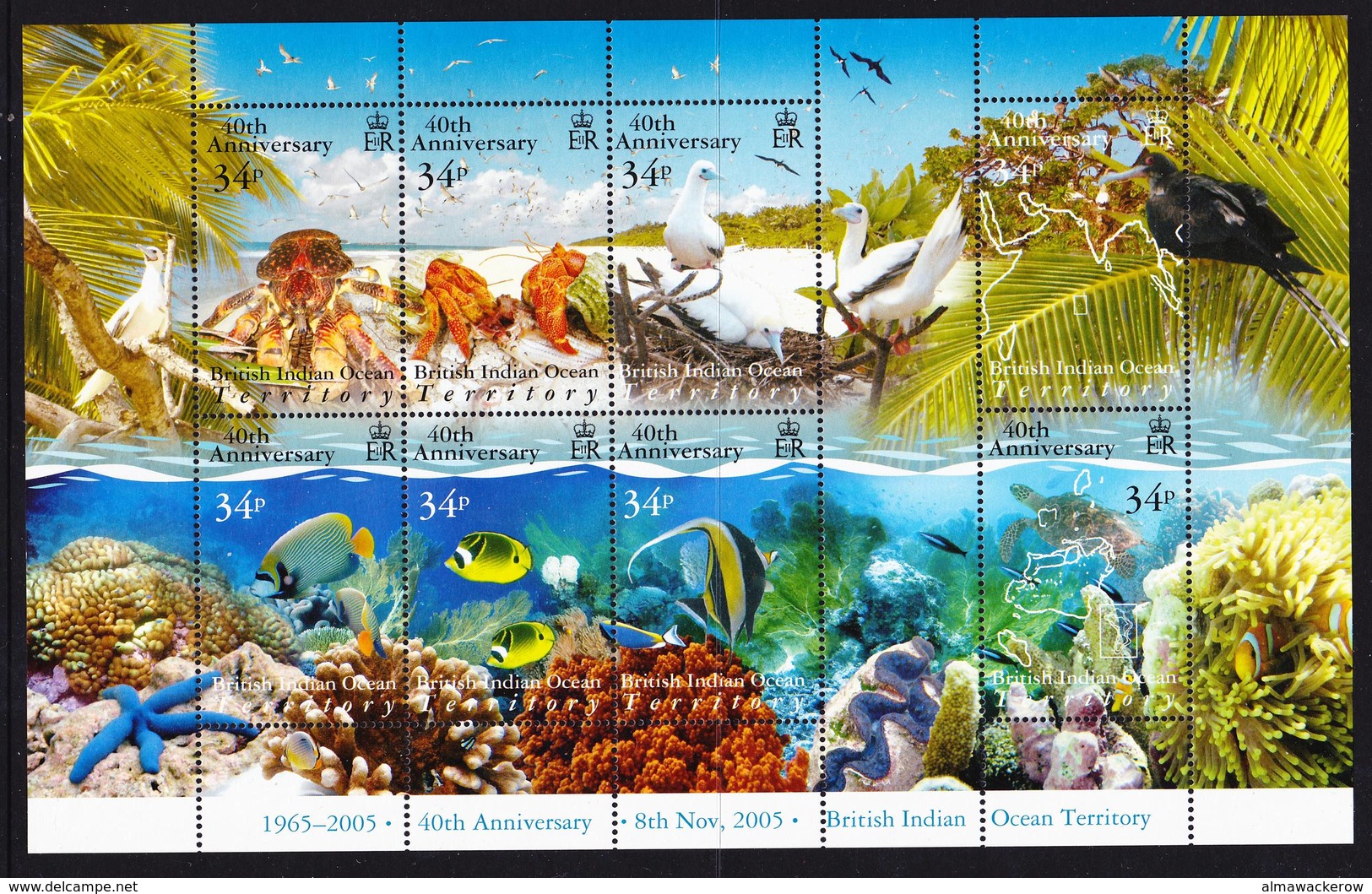 BIOT British Indian Ocean Territory collection 1997-2008 compl. MNH **, rare occasion!, see detailed scans+description!