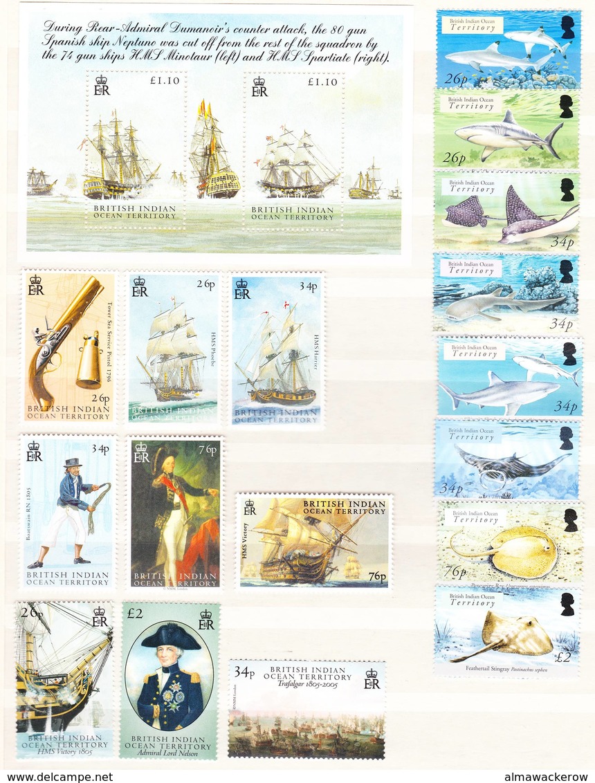 BIOT British Indian Ocean Territory collection 1997-2008 compl. MNH **, rare occasion!, see detailed scans+description!