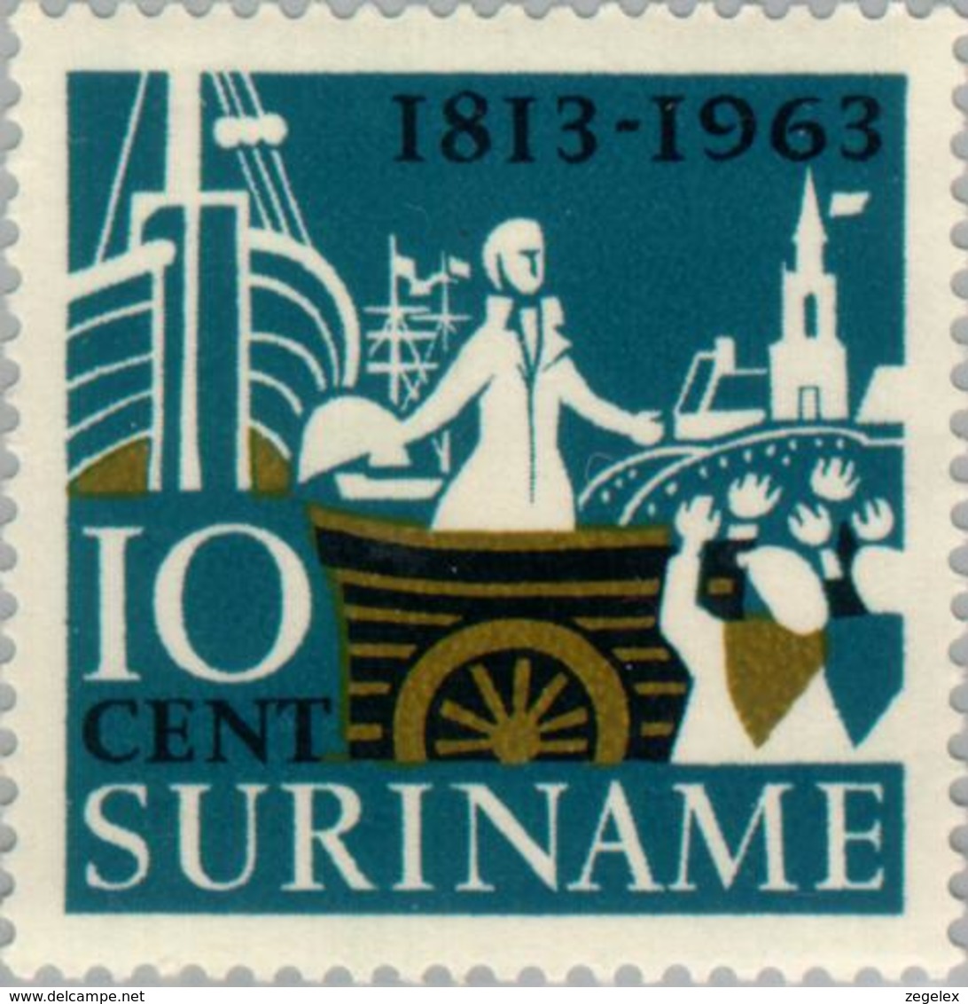 Suriname 1963 150 Jaar Onafhankelijk Nederland -  NVPH 404 Ongestempeld - Suriname ... - 1975