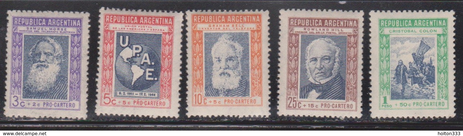 ARGENTINA Scott # B1-5 MNH - Semipostals - Unused Stamps