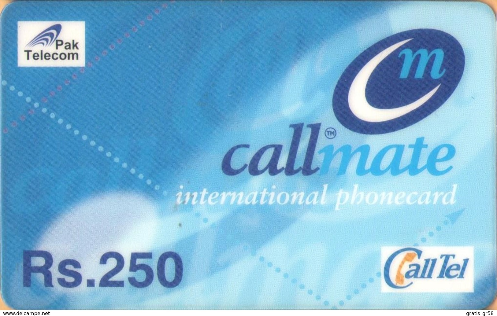 Pakistan - RCM07, Call Mate Light Blue, Remote Memory, Rs.250, Used - Pakistán