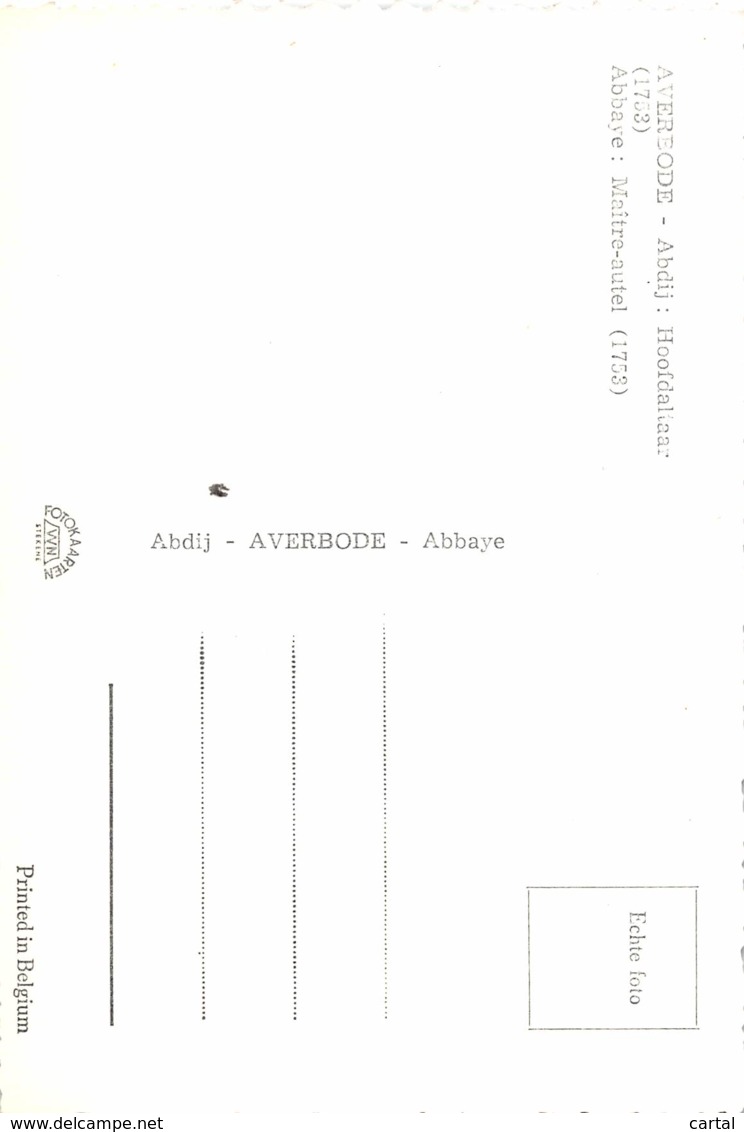 CPM - AVERBODE - Adbij : Hoofdaltaar (1753) - Scherpenheuvel-Zichem