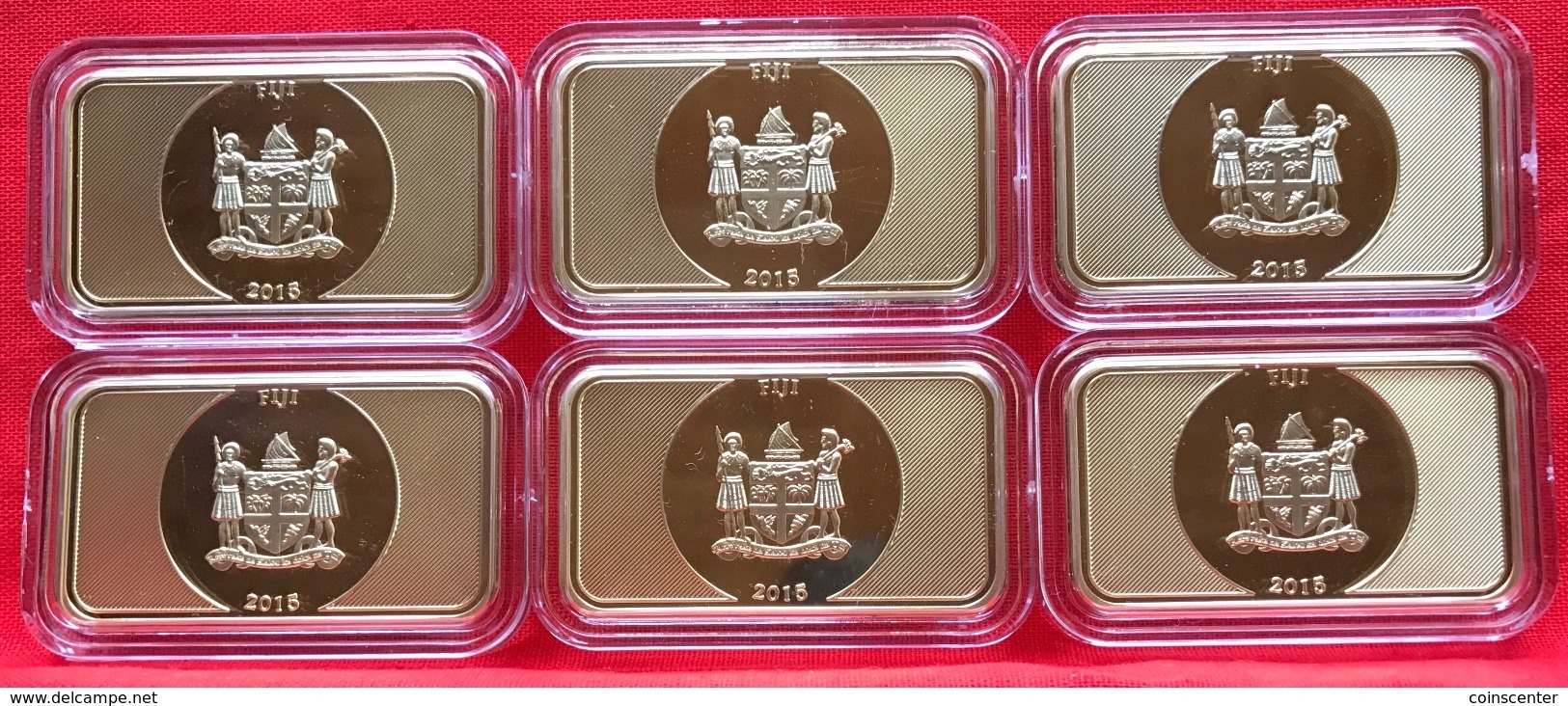 Fiji Set Of 6 Coins: 1 Dollar 2015 "Great Cities Of The World" Colored UNC - Fidji