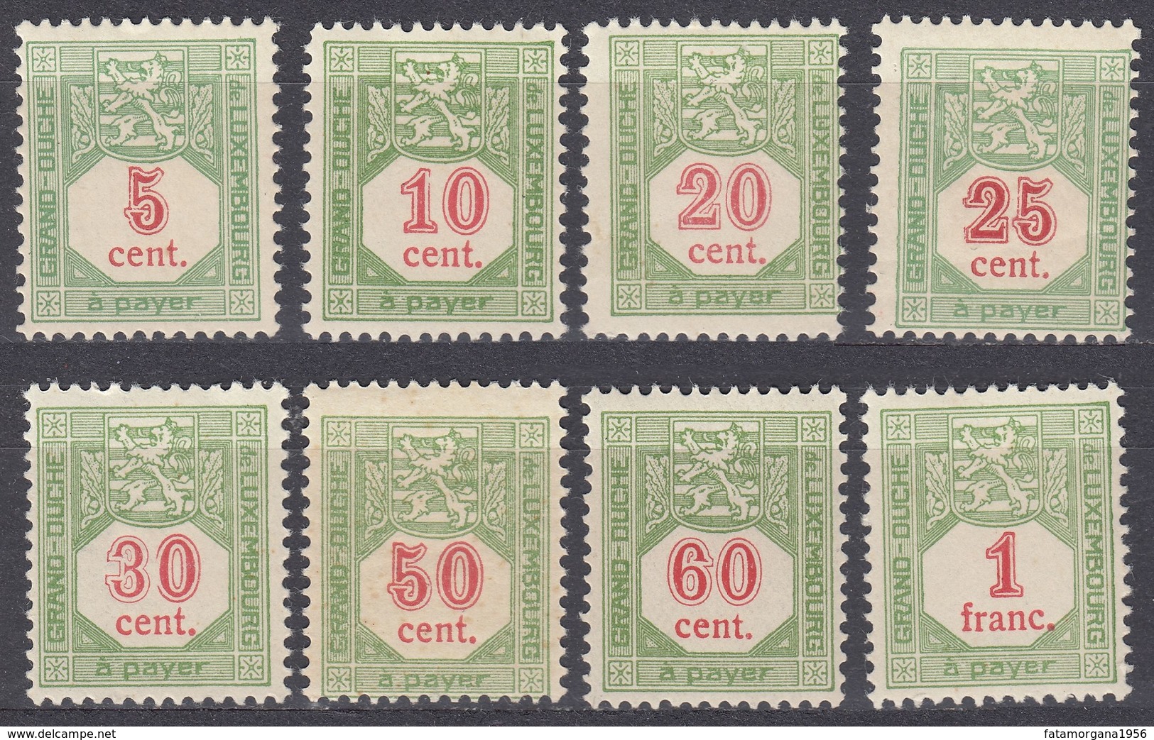 LUXEMBOURG - 1922/1935 -  Segnatasse Nuovi (MH E MNH): Serie Completa Yvert 10/16 E Yvert 18. - Taxes