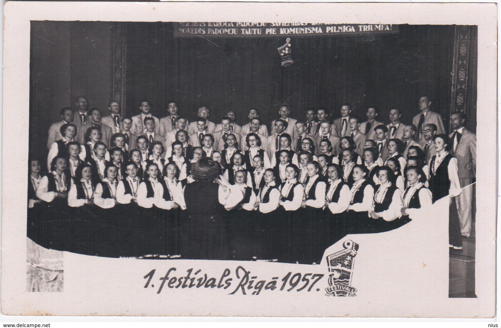 Latvia, 1. Festivals Riga 1957, Musik Music Choir Chorus - Lettonie