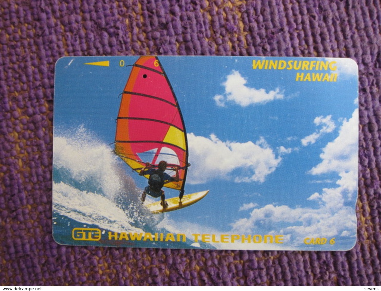 Tamura Phonecard,windsurfing, Used With Some Scratch - Hawaï