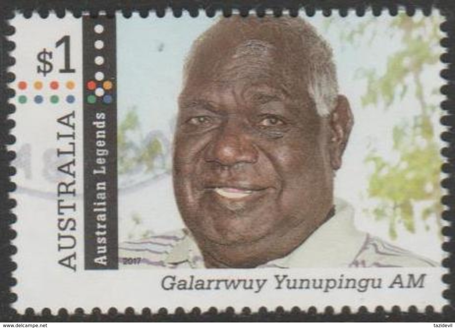 AUSTRALIA - USED 2017 $1.00 Aboriginal Leaders - Galarrwuy Yunupingu AM - Usati