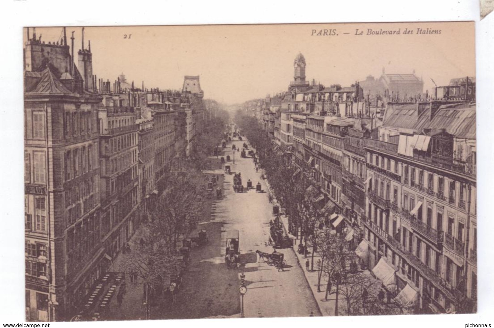 75  PARIS Boulevard Des Italiens Signe  Le Voltaire Horloge Rue - Transport Urbain En Surface