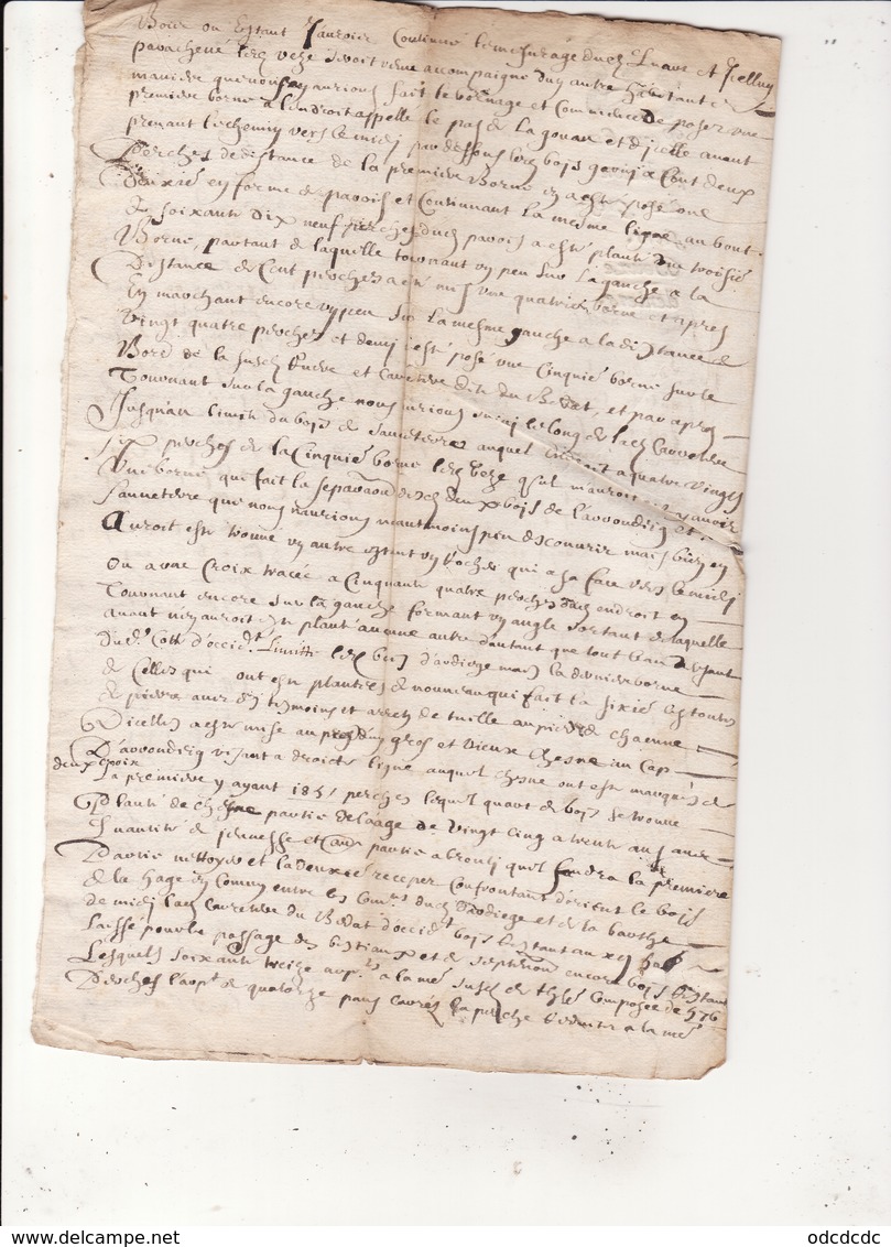 Ressort Du Parlement De Toulouse 13 Oct 1673 Eaux Et Forets Arpentage Commune D'Ardiège En Nebouzan 4 Scans - Cachets Généralité