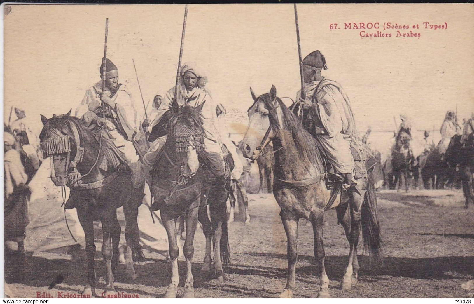 MAROC---Cavaliers Arabes--( Scènes Et Types )--voir 2 Scans - Other & Unclassified