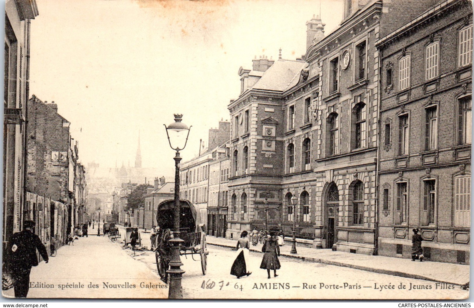 80 AMIENS - Rue Porte Paris, Lycée De Jeunes Filles - Amiens