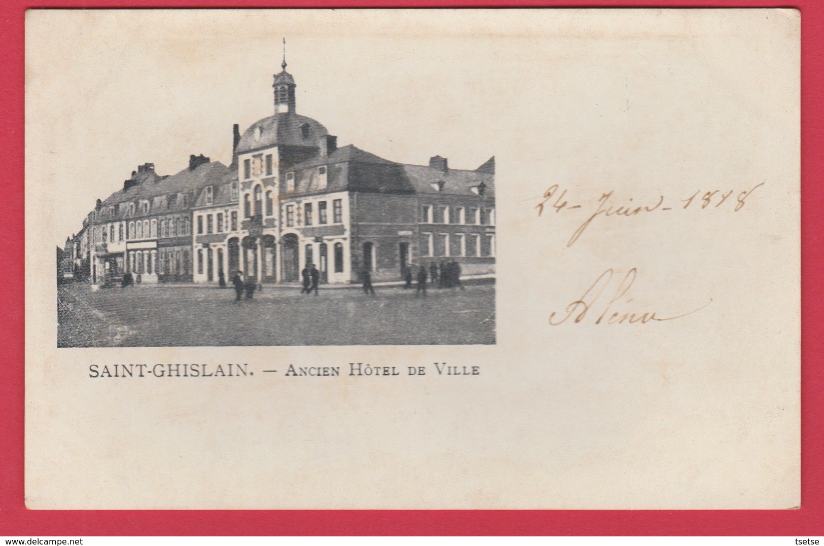 Saint-Ghislain En 1898... Précurseur - Ancien Hôtel De Ville ( Voir Verso ) - Saint-Ghislain